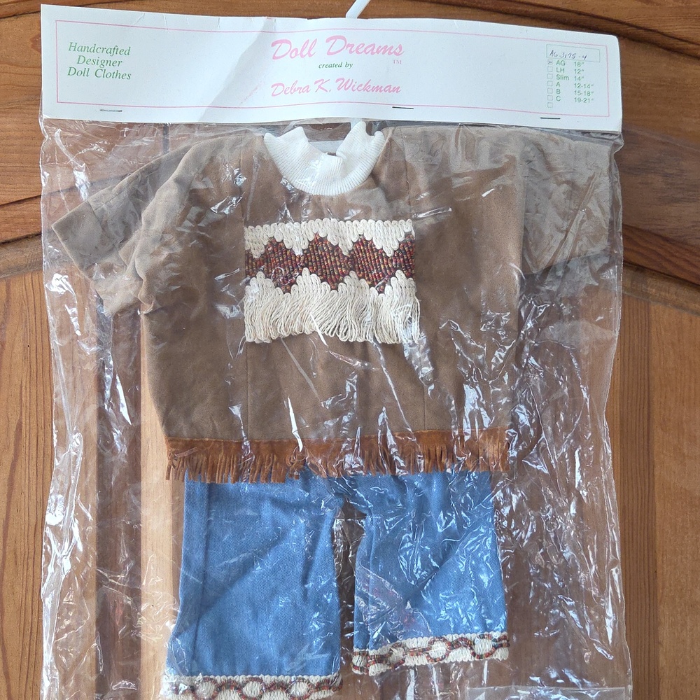 Girl Doll Clothes 18" Outfit Native American Style Dream Catcher Fringe